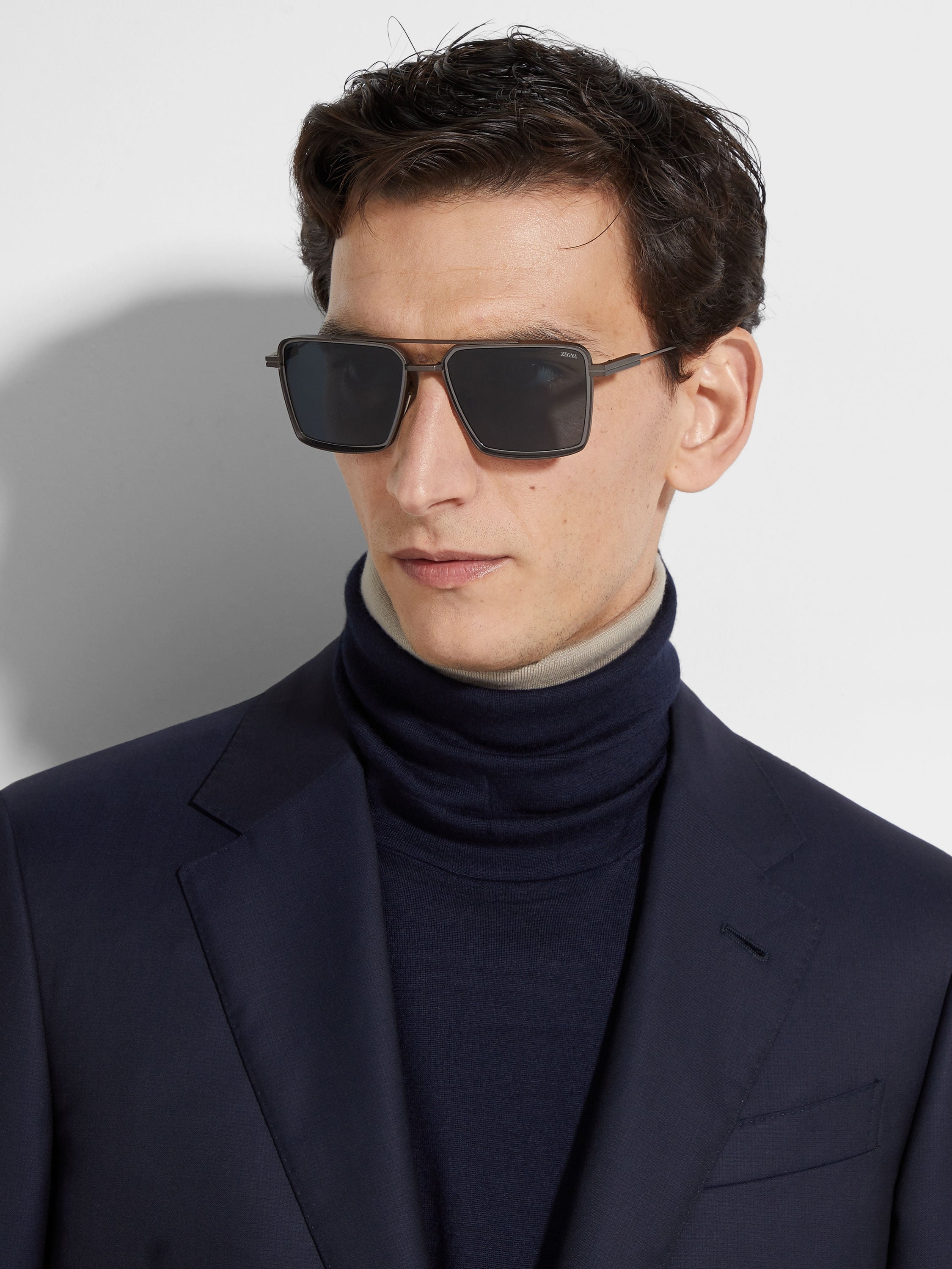 Ermenegildo Zegna (EZ0257-37V) 56 | Unisex Lacivert Güneş Gözlüğü