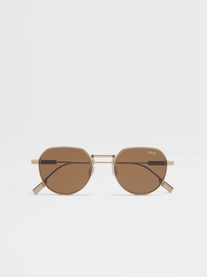 Ermenegildo Zegna (EZ0244-34J) 52 | Unisex Kahverengi Güneş Gözlüğü