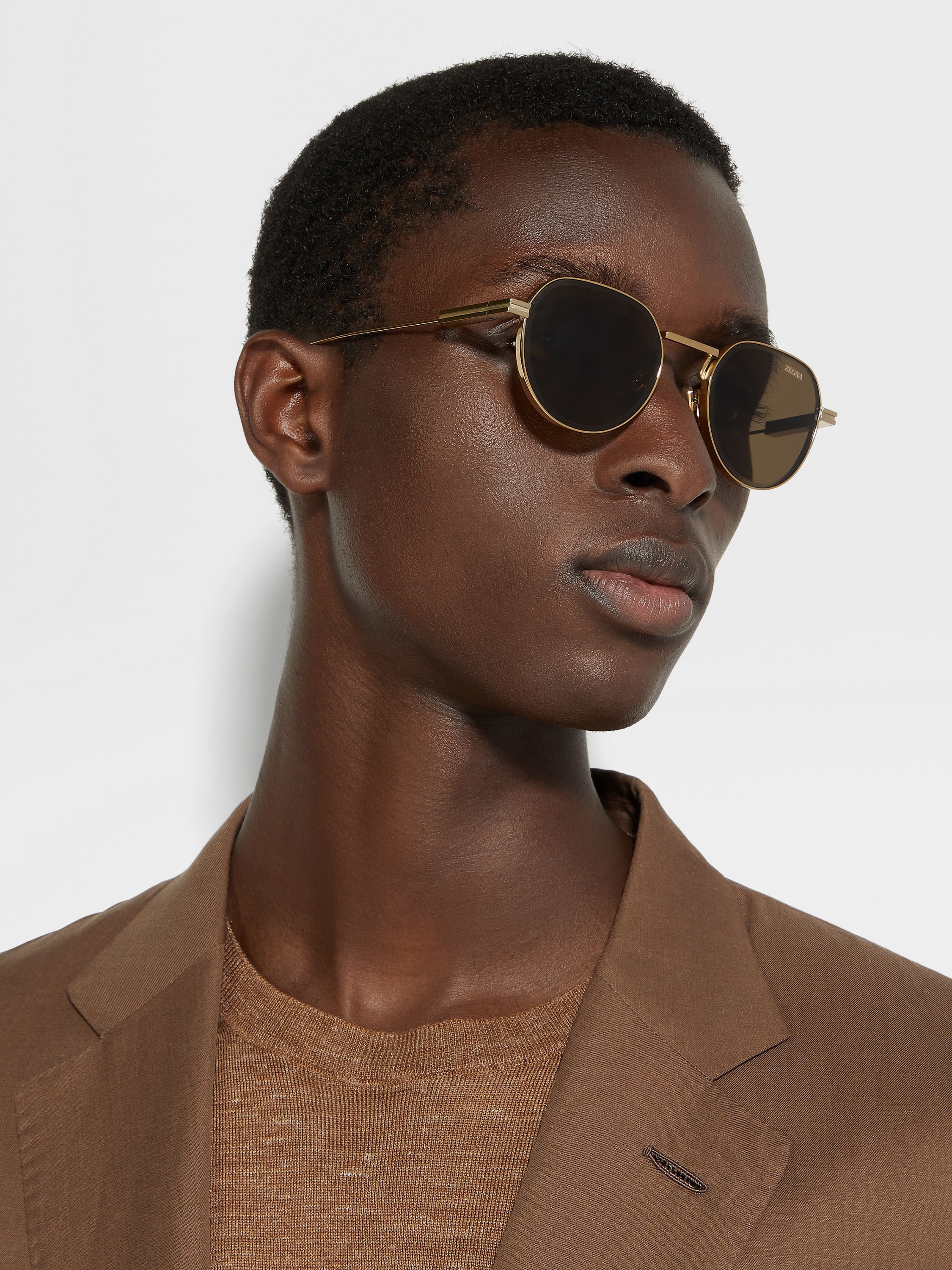 Ermenegildo Zegna (EZ0244-34J) 52 | Unisex Kahverengi Güneş Gözlüğü